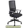 Unisit Sedia operativa girevole Unisit Nereide NDAE schienale in rete - rivestimento ignifugo nero - NDAE/IN