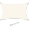 SONGMICS GSS25IV Vela de Sombra de 2.5 x 5 m, Cuerdas de 2 m, Beige