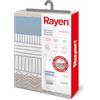 Rayen 6157.06 ASSE Universale (Fodera da Stiro Imbottita e Facile da posizionare) | Sistema EasyClip | 4 Strati: Schiuma, Pile, Tessuto 100% Cotone Guaina Rivestita in Titanio, Indie, 130x47 cm