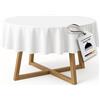 texpot tovaglia rotonda 220 cm realizzata in damasco bianco 100% cotone