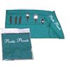 MAGIE DI CASA Porta Posate in Panno cm.35x62 Ricamato - per 12 Posate - imbustato a 1 - Made in Italy (Verde)