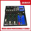 MIXER AUDIO 4 CANALI PROFESSIONALE USB CON ECHO DELAY DJ KARAOKE PIANOBAR LIVE