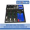 MIXER AUDIO 4 CANALI PROFESSIONALE USB BLUETOOTH CON ECHO DELAY DJ KARAOKE LIVE