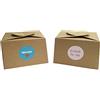 ewtshop EAST-WEST Trading GmbH - 12 scatole in cartone naturale + 24 adesivi (lingua italiana non garantita) per regali, dolci, biscotti, cupcakes, ma anche regali di ogni tipo