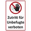 geschenke-fabrik.de Cartello Zutritt für Unbefugte verboten in più lingue in alluminio/Dibond 200 x 300 mm - 3 mm di spessore
