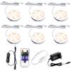 AIBOO Luci Per Armadi A Led, Set Di 4 Completi Inclusi Tutti Gli Accessori, Alluminio, 12,00 Watt 12,00 Volt 6 Bianco Caldo 2700 K