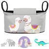 GLÜCKSWOLKE Borsa per Passeggino - 12 Motivi I Organizer per Carrozzina Neonato I Portaoggetti con Dispenser per Salviette I Universale Organizzatore Bambini Bambina I Motivo Alpaca (colore grigio)