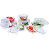 axentia Set contenitori per Alimenti, Trasparente/Blu, 7 Pezzi