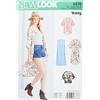 New Look 6378 da Donna, Taglia A con variazioni Kimonos Easy, Cartamodello, Multicolore