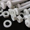 Caterpillar Red 20 x Viti a Testa Arrotondata Bianchi Polipropilene (PP) Dadi e bulloni di plastica, M6 x 60mm, Rondelle