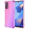WEIOU TPU Sfumato Cover per OPPO A16 / A16s / A54s Case, Custodia in Morbida Silicone TPU Anti-Graffio Antiurto Protettiva Shell Bumper (Rosa Viola)