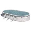 GRE PISCINA FUORITERRA FINLANDIA OVALE 730x375X120 cm IN ACCIAIO NORDIC CON FILTRO SABBIA E ACCESSORI KIT730N