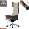 Elleci Office Maxima Plus cuciture a vista Poltrona direzionale movimento sincronizzato multiblock base alluminio TESSUTO MINI class 1IM