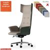 Elleci Office Maxima Plus Poltrona direzionale girevole base 4 razze alluminio ecopelle GAZEBO Class 1IM