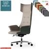 Elleci Office Maxima Plus Poltrona direzionale girevole base 4 razze alluminio ecopelle SECRET class 1 IM