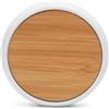 Caricabatterie wireless in plastica e bamboo personalizzato Roly Soyuz 5W personalizzate o neutre