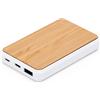 Power bank in plastica e bamboo personalizzato Roly Rossum 5000 mAh personalizzate o neutre