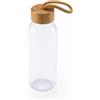Borraccia in vetro con tappo in bamboo personalizzata Roly Trilby 450 ml personalizzate o neutre