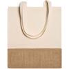 Shopper ecologica in cotone e juta personalizzata Roly Wave 37 x 41 cm personalizzate o neutre