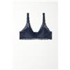 Tezenis Reggiseno Triangolo In Pizzo Riciclato Havana Donna Blu