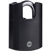 Yale Lucchetto in ottone di alta sicurezza con arco protetto Y121B/50/132/1 corpo 50mm, arco protetto in acciaio indurito al Boro, 3 chiavi