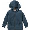 People Wear Organic Felpa con zip e cappuccio in cotone bio - col. smeraldo