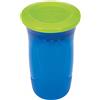 Nuby Tazza Wonder 360° Con Bordo In Silicone - Facile Da Pulire Composta Da Soli Due Pezzi - 6m+, color Blu, One size - 300 ml