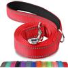 Joytale Guinzaglio per Cani,1.8m x 2.5cm,Doppia-faccia m,Catarifrangente Guinzaglio per Cane Imbottito con maniglia, Guinzaglio Addestramento per Cani di Taglia Media Grande,Rosso