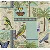 Vilber - Carta da parati, stampa digitale su tessuto non tessuto, pvc free, inchiostri ecologici hp latex, collezione BIRDS, larghezza speciale 68 cm x 10 m di lunghezza, copertura 6,80 m(^>2