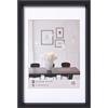 walther design nera 10,5 x 15 cm con passe-partout, cornice in plastica Steel Style ES015B