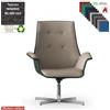 Elleci Office Maxima Plus Poltrona semi-direzionale girevole base 4 razze alluminio ecopelle GAZEBO Class 1IM