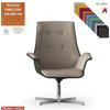 Elleci Office Maxima Plus Poltrona semi-direzionale girevole base 4 razze alluminio TESSUTO KING FLEX class 1IM