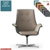 Elleci Office Maxima Plus Poltrona semi-direzionale girevole base 4 razze alluminio ecopelle SECRET class 1 IM