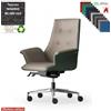 Elleci Office Maxima Plus Poltrona semi direzionale movimento sincronizzato multiblock base alluminio tessuto MADRID class 1IM