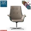Elleci Office Maxima Plus Poltrona semi-direzionale girevole base 4 razze alluminio in Lana vergine Class 1 IM
