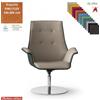 Elleci Office Maxima Plus Poltrona semi-direzionale girevole base disco Ø600 in acciaio inox TESSUTO KING FLEX class 1IM