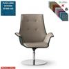 Elleci Office Maxima Plus Poltrona semi-direzionale girevole base disco Ø600 in acciaio inox in Lana vergine Class 1 IM
