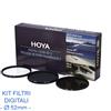 Hoya 52 mm Kit Filtri Digitali DKF II - kit con 3 filtri: UV(c) + POLARIZZATORE + ND8 + Astuccio