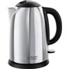 Russell Hobbs Bollitore Elettrico - 1,7 L, 2400 W - Acciaio Inox Lucido; Funzione di Ebollizione Rapida, Filtro Anticalcare Rimovibile, Beccuccio, Indicatore Livello di Riempimento, Victory 23930-70