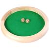 Engelhart - 300806 - Pista Dadi Tonda in Legno Grezzo con 2 Dadi - Diametro 29 cm - Accessorio per Giochi
