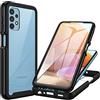 CENHUFO Cover Samsung A32 4G, Custodia Samsung A32 4G Antiurto 360 Gradi con Protezione Schermo Integrata Rugged Doppia Bumper Trasparente Case fronte retro Cover per Samsung Galaxy A32 4G - Nero