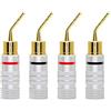 CERRXIAN Placcato in oro 2mm Spina a banana Tipo di vite Audio Altoparlante Pin Spine Adattatore connettore cavo (4 pezzi)