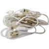 Catena Luci bianca 10 Led Strobo Bianchi mt.5 Prolungabili con cavo alimentazione