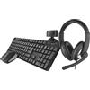 Trust Qoby Set Home Office 4-in-1 Tastiera Mouse Webcam e Cuffie