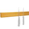 COM-FOUR® Barra magnetica per coltelli in bambù per montaggio a parete - ceppo magnetico per coltelli - barra per coltelli da 40 cm per la cucina - binario magnetico versatile (1x bambù 40cm)