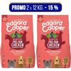 Edgard & Cooper PROMO 2 x 12 Kg Edgard & Cooper Pollo e Salmone Grain Free per Cani Senior