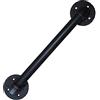 Gorssen Corrimano per Scale Interne Esterni Ringhiere a Parete Ringhiera Passamano Maniglia di Sicurezza Balaustre pour Disabili Anziani - Kit completo - Metallo Ferro Nero,60cm