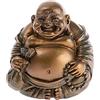 lachineuse - Statuetta del Buddha Sorridente dell'abbondanza - Piccolo Buddha in Bronzo 5 cm - Feng Shui - Decorazione Zen Cinese per Interni, Soggiorno, Ufficio - Idea Regalo Portafortuna Asiatica
