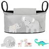 GLÜCKSWOLKE Borsa per Passeggino - 12 Motivi I Organizer per Carrozzina Neonato I Portaoggetti con Dispenser per Salviette I Universale Organizzatore Bambini Neonati I Motivo Elefante (colore grigio)