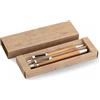 Set con penne personalizzate e matita in bambù personalizzate o neutre